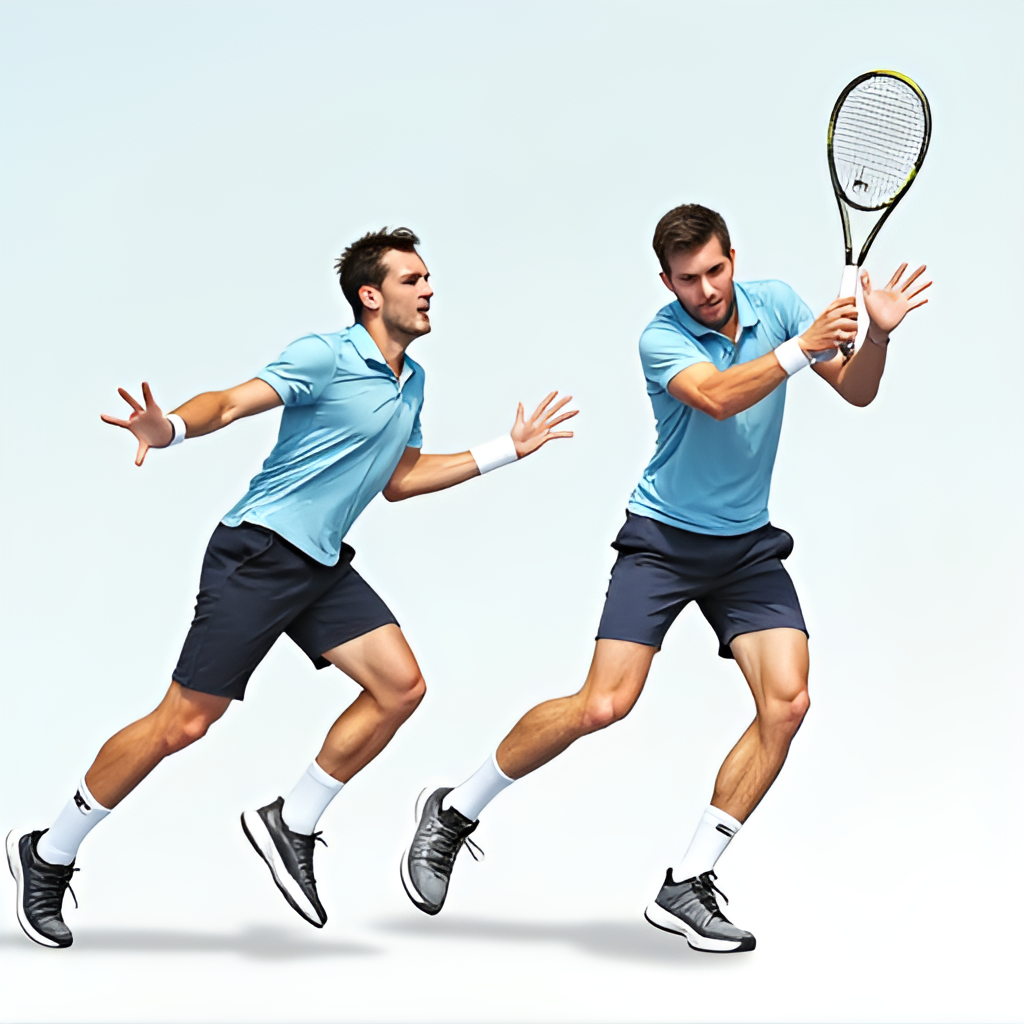 An illustrative image showcasing Cameron Norrie's unique playing style, possibly a split image showing his distinct loopy forehand backswing contrasting with his flat two-handed backhand contact point, highlighting his technical differences.